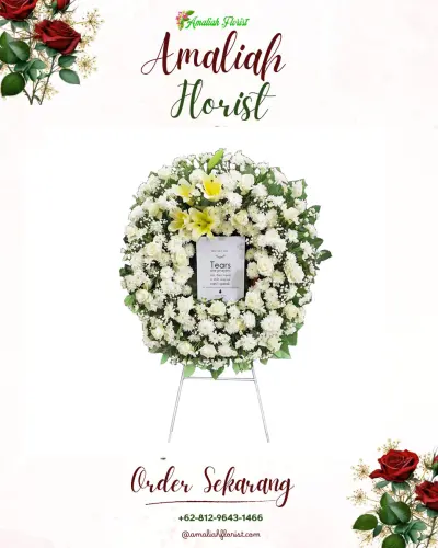 Krans Bunga Duka Cita di Way Dadi Baru